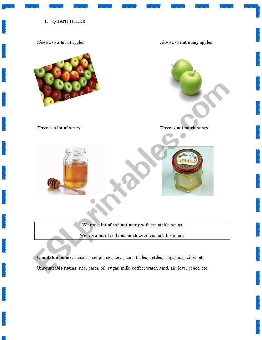 QUantifiers worksheet