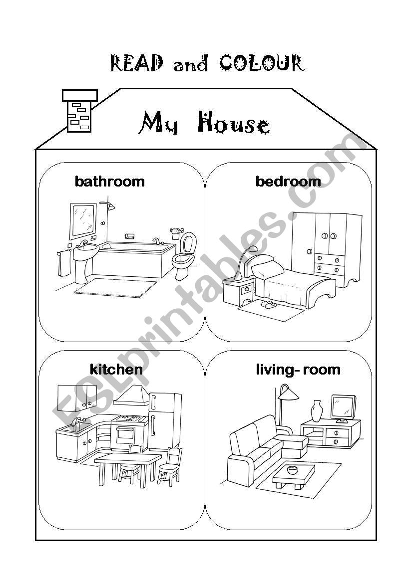 MY HOUSE worksheet