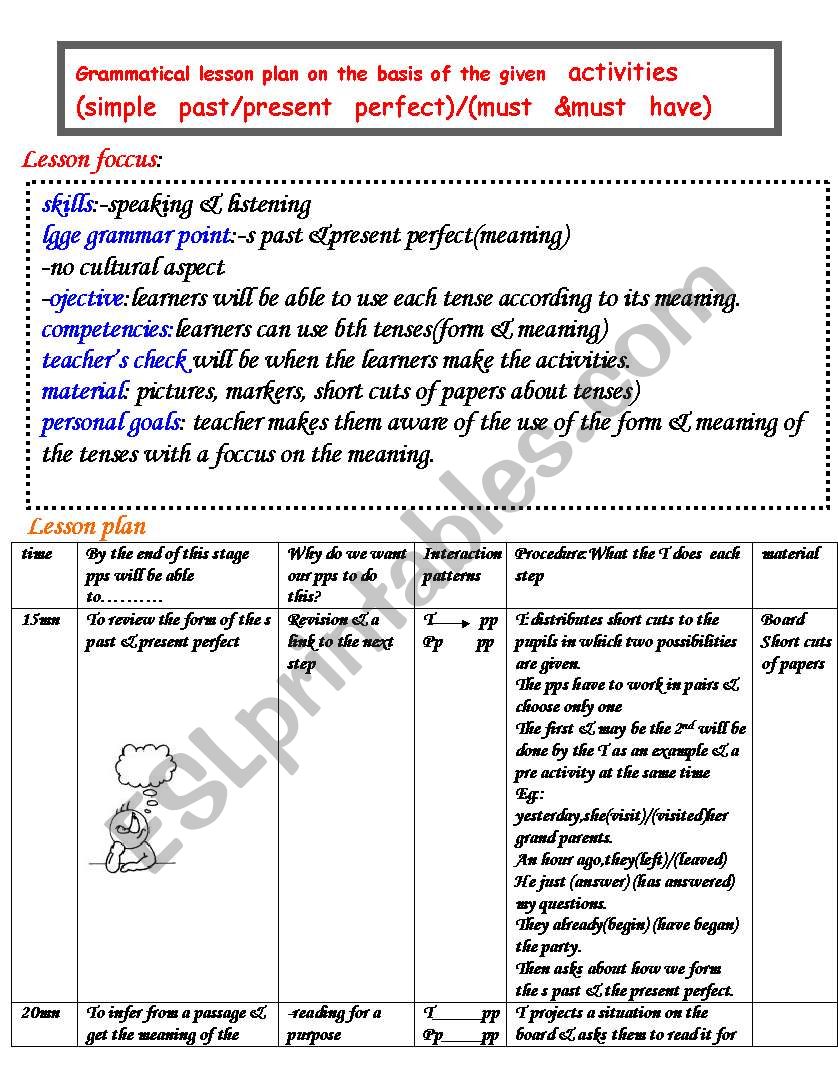 lesson plans worksheet