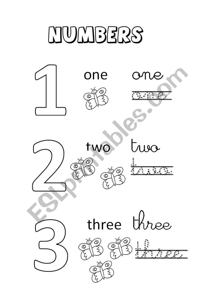 Numbers worksheet