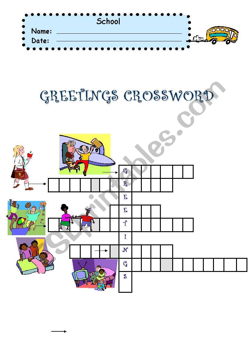 greetings worksheet