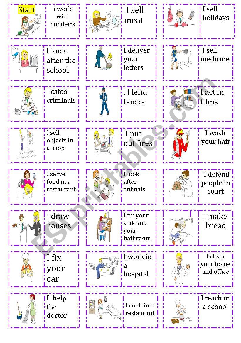  jobs dominoes worksheet