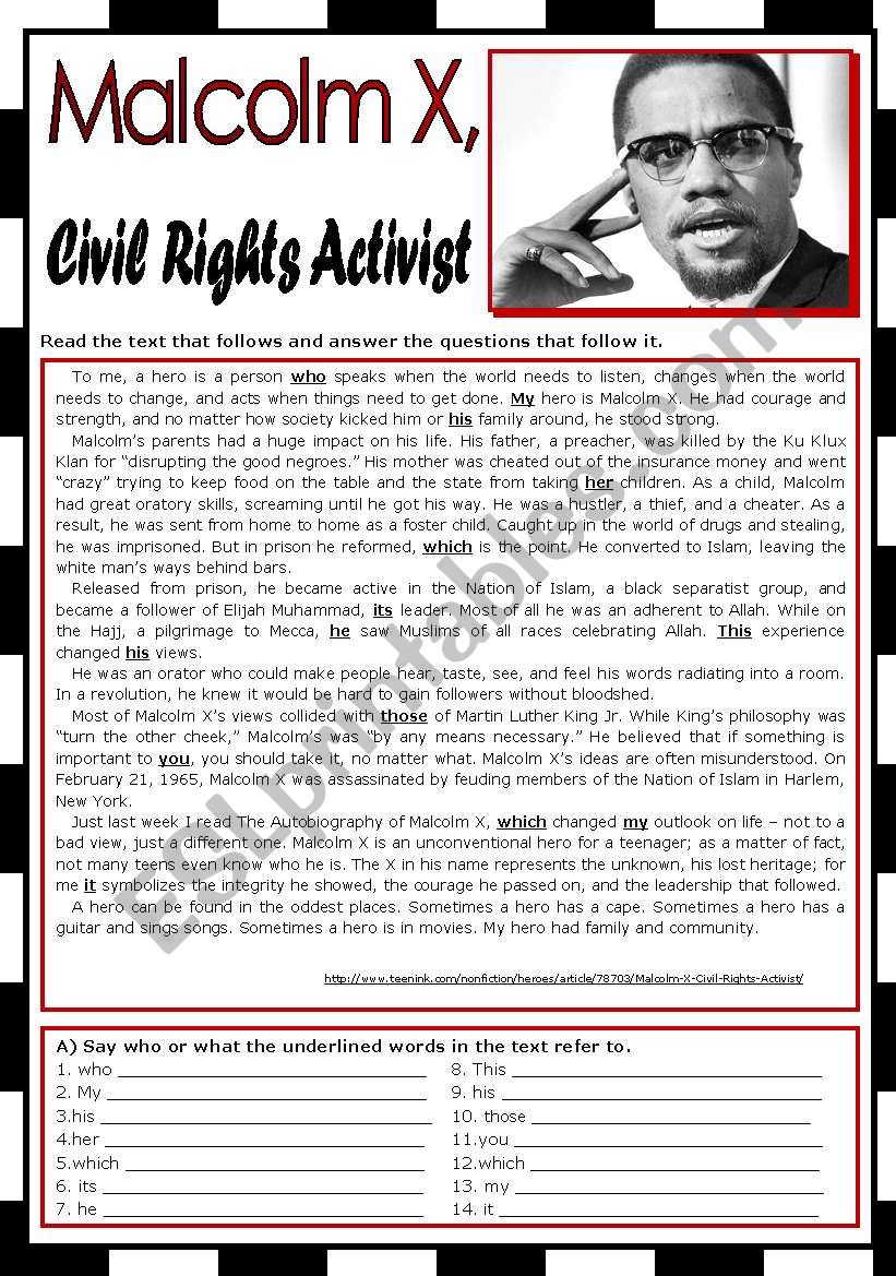 Malcolm X - Civil Rights Activist