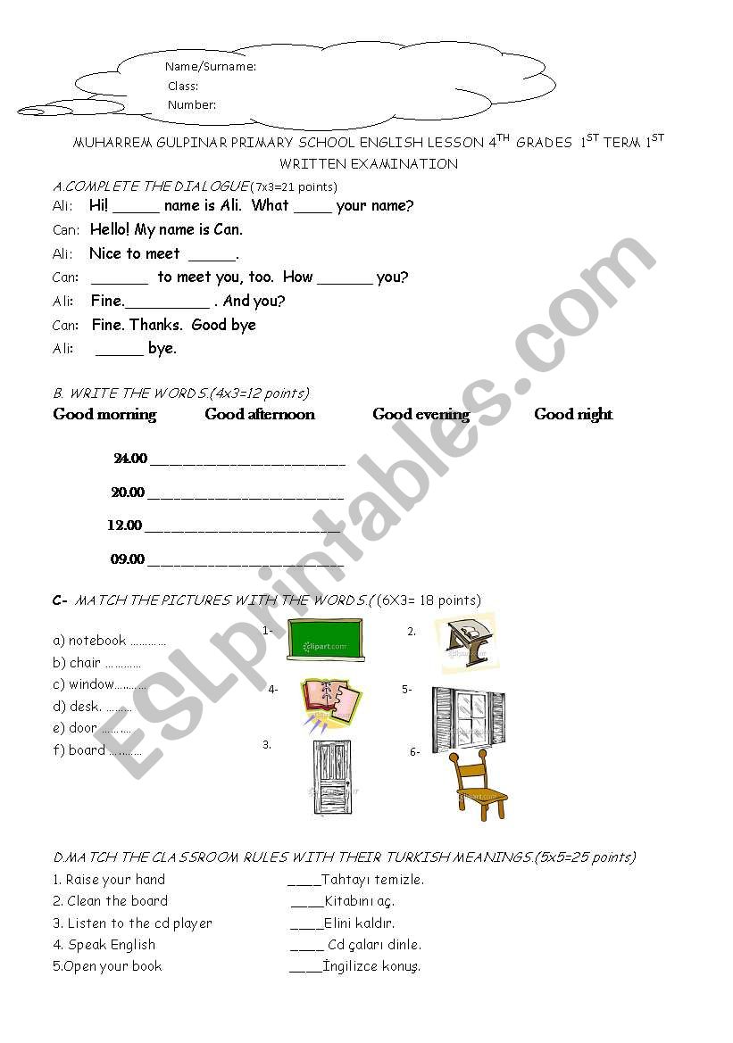 4. 1. dnem 1. yazl worksheet