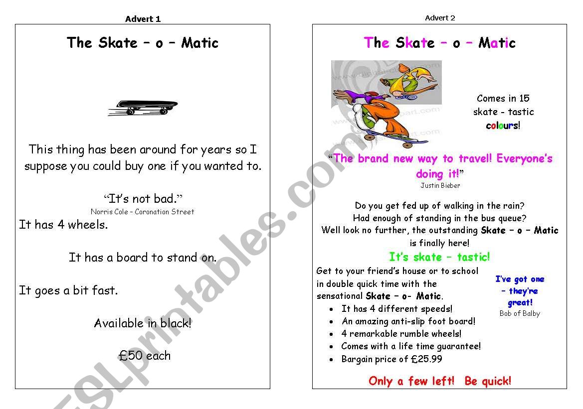 The Skate-o0matic worksheet