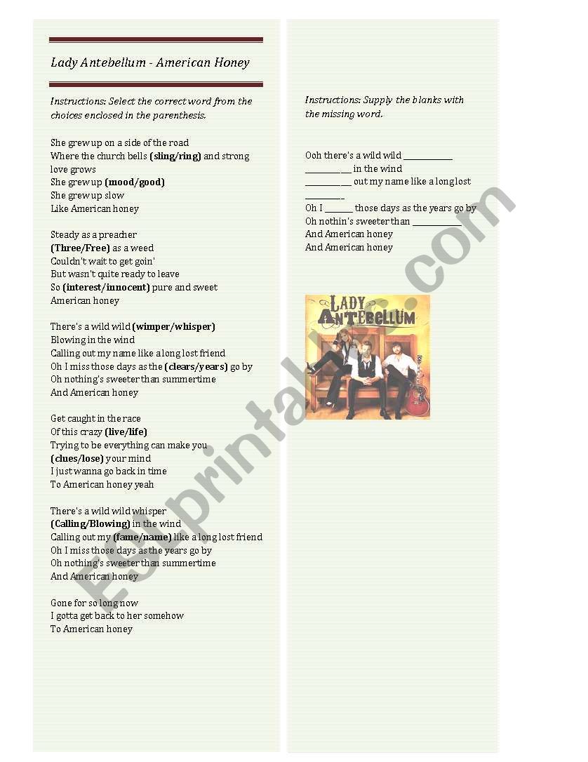 American Honey - Lady Antebellum