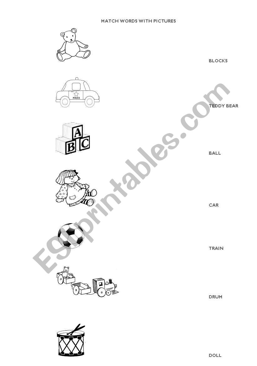 Toys worksheet