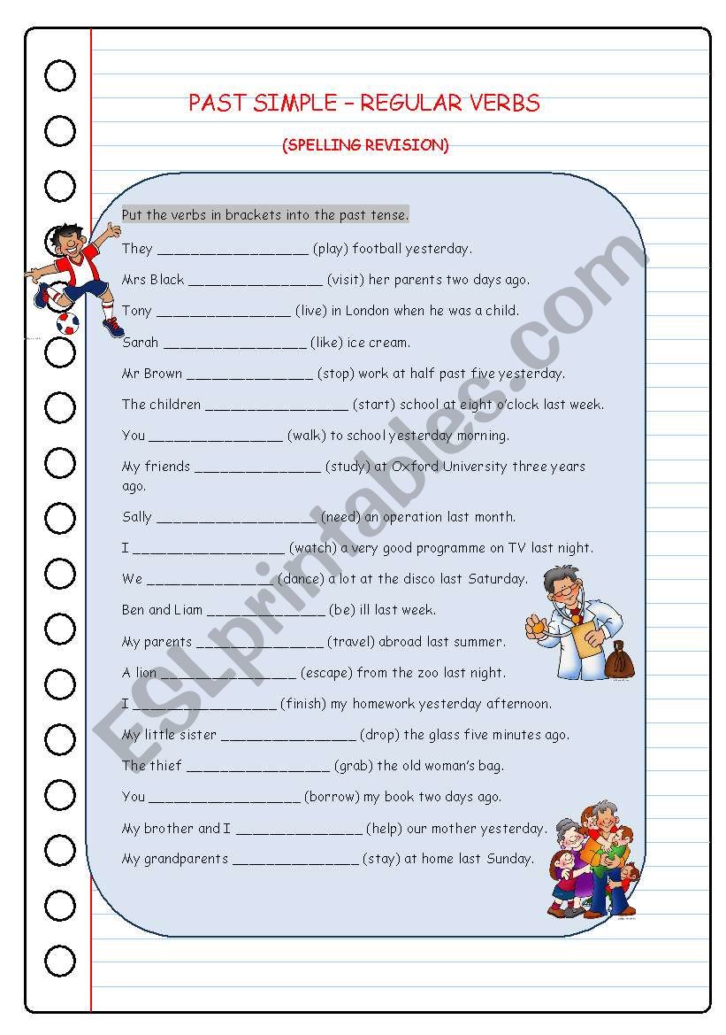 Past Simple Regular Verbs worksheet