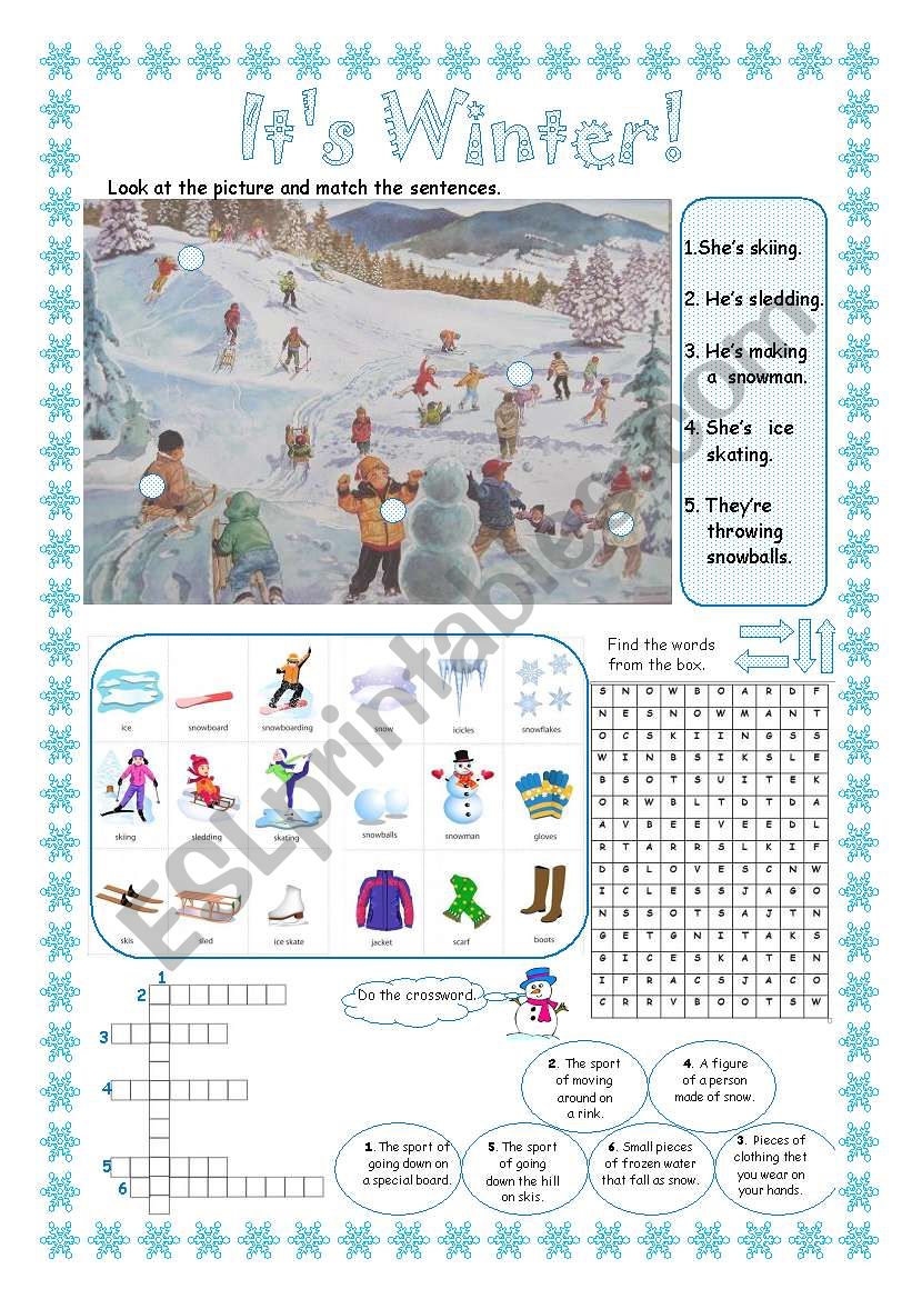 Its Winter! worksheet