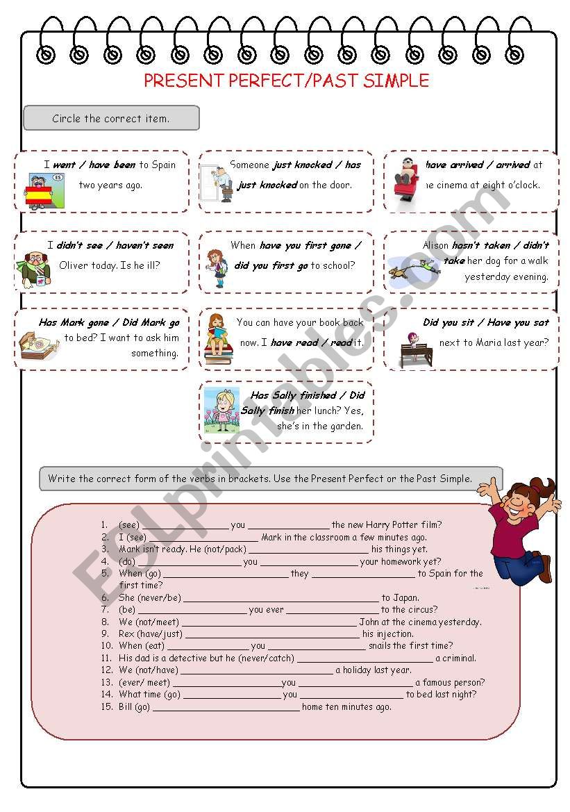 Present Perfect / Past Simple worksheet