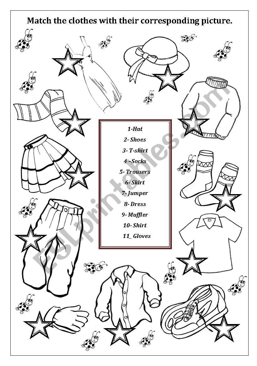 CLOTHES worksheet