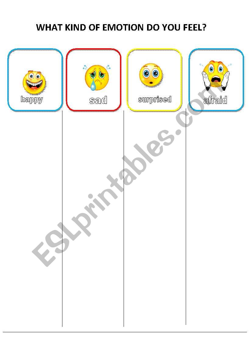 feeling worksheet