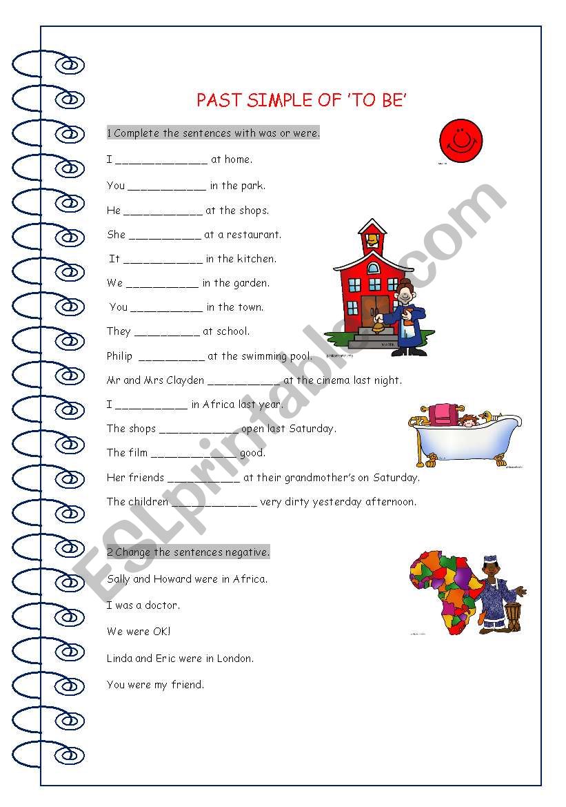 Past Simple of to Be  worksheet