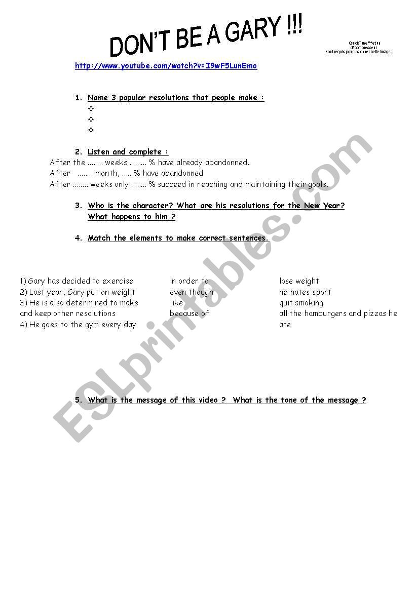 resolve!  worksheet