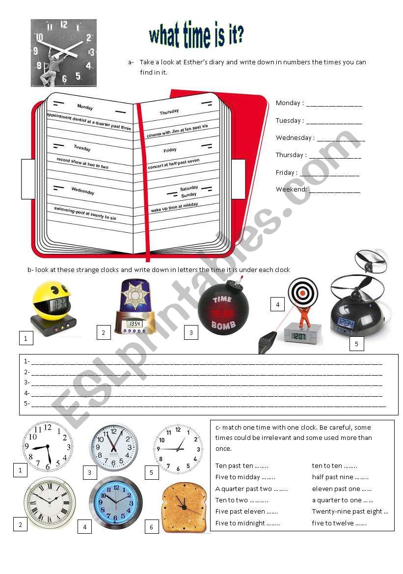 what time is it? worksheet