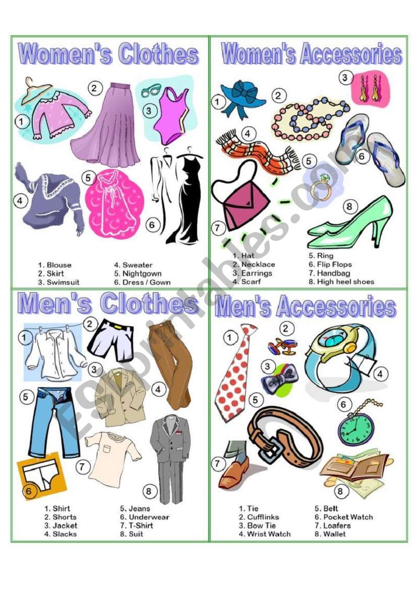 Clothes & Accessories Picture Dictionary