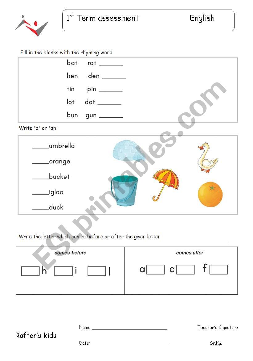 enghlish worksheet