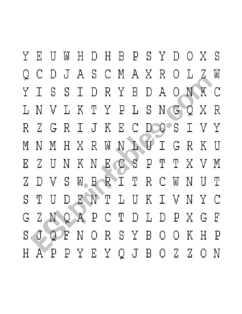 Find me! wordpuzzle worksheet