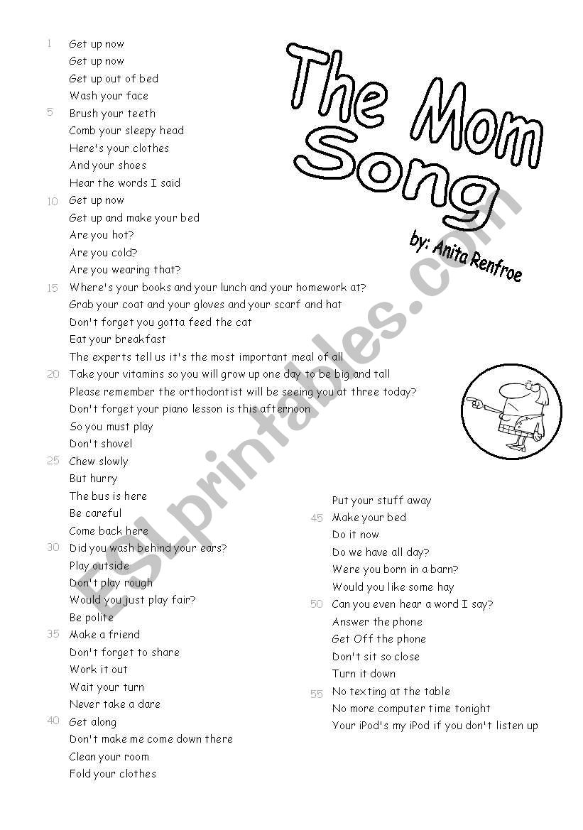 imperatives with the Mom song (3 pages)