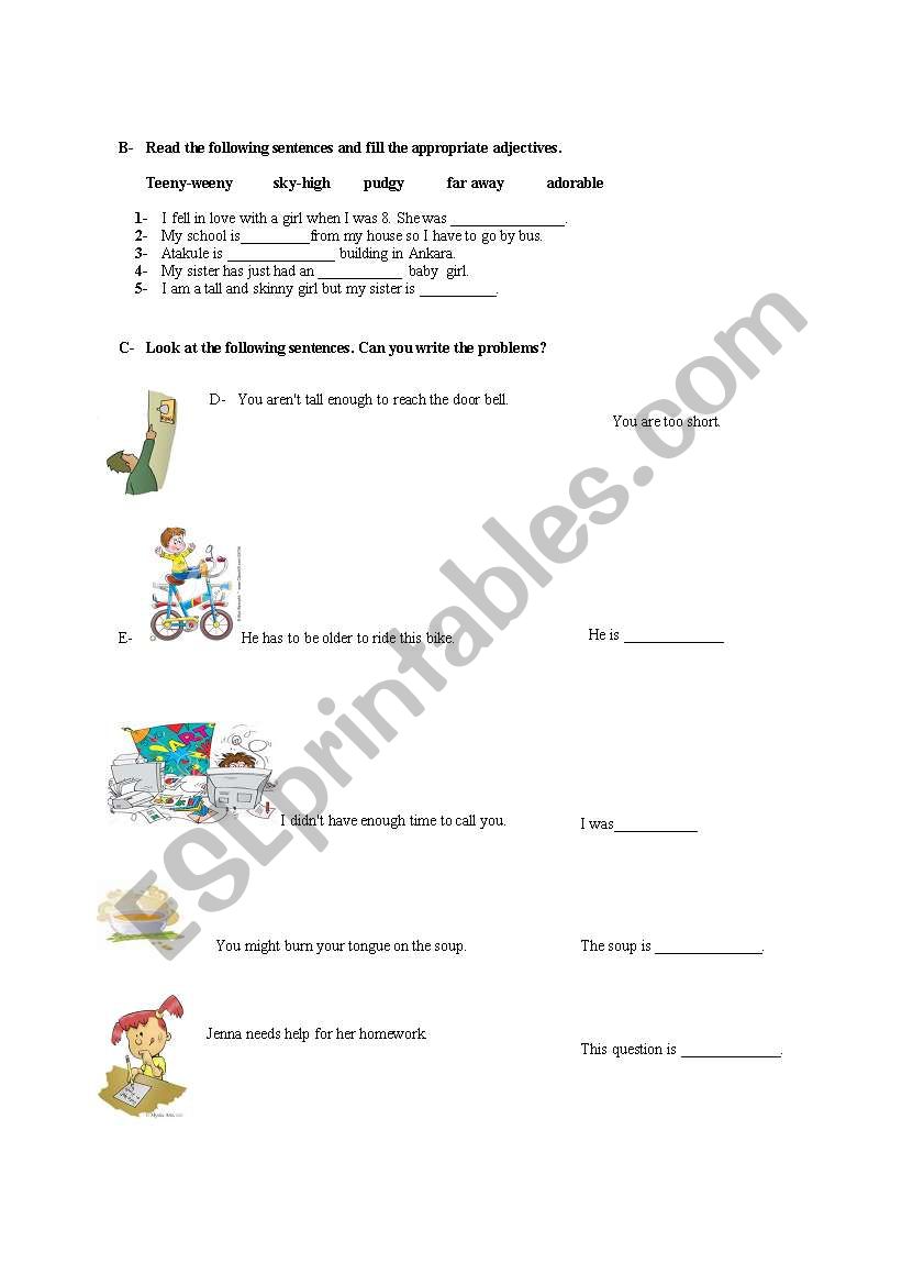 adjectives worksheet