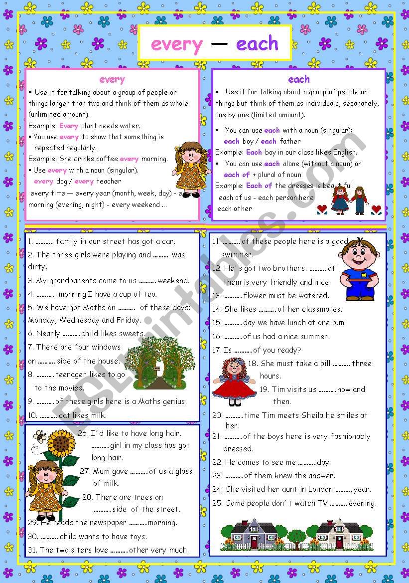 every - each worksheet