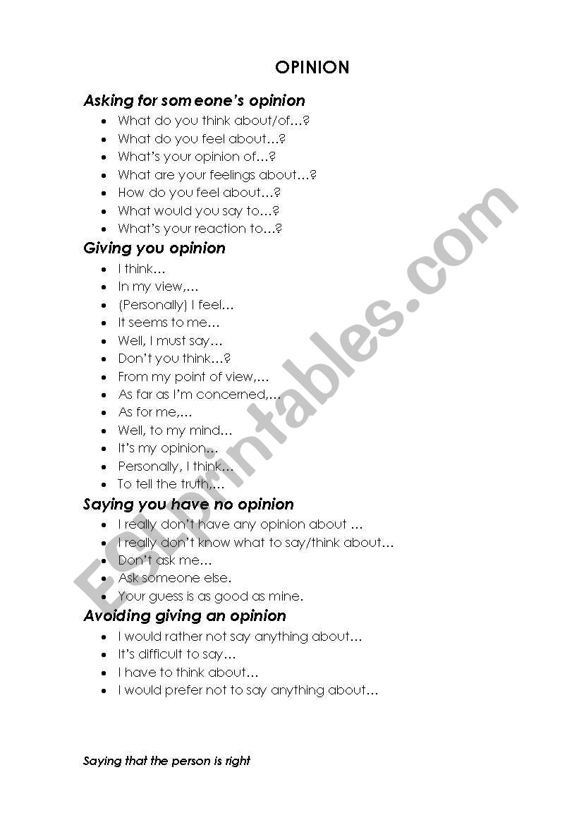 Conversational formulas worksheet