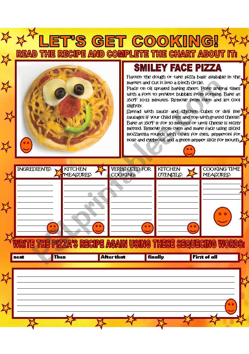 LETS GET COOKING! worksheet