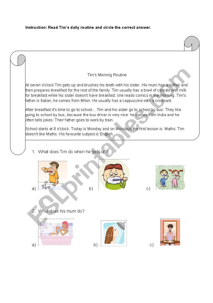 present simple worksheet