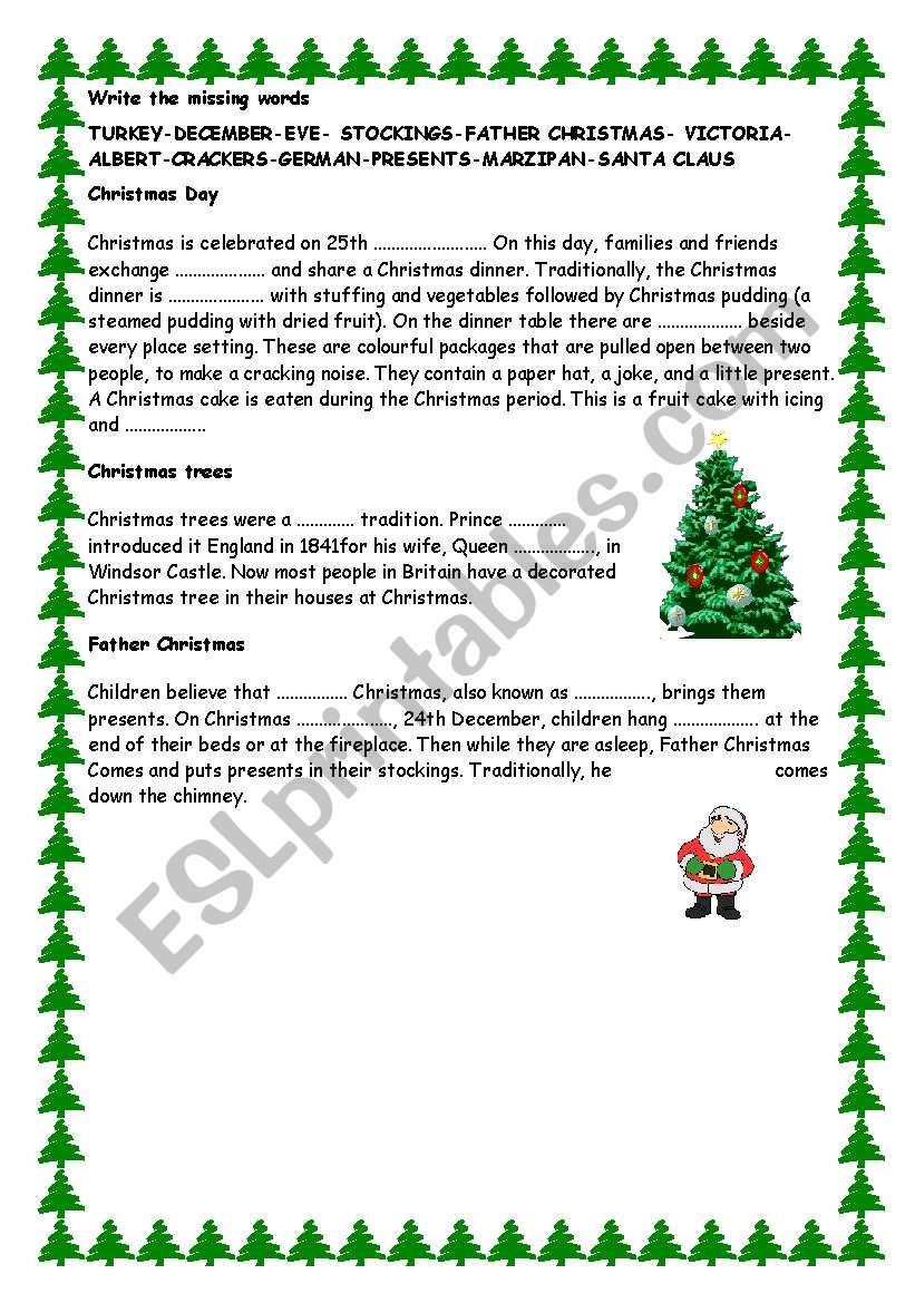 CHRISTMAS DAY worksheet