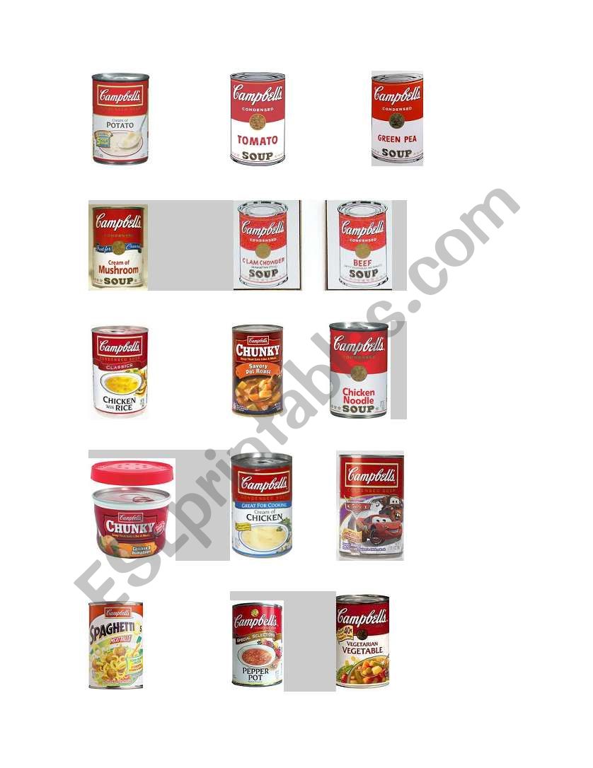 Soup worksheet