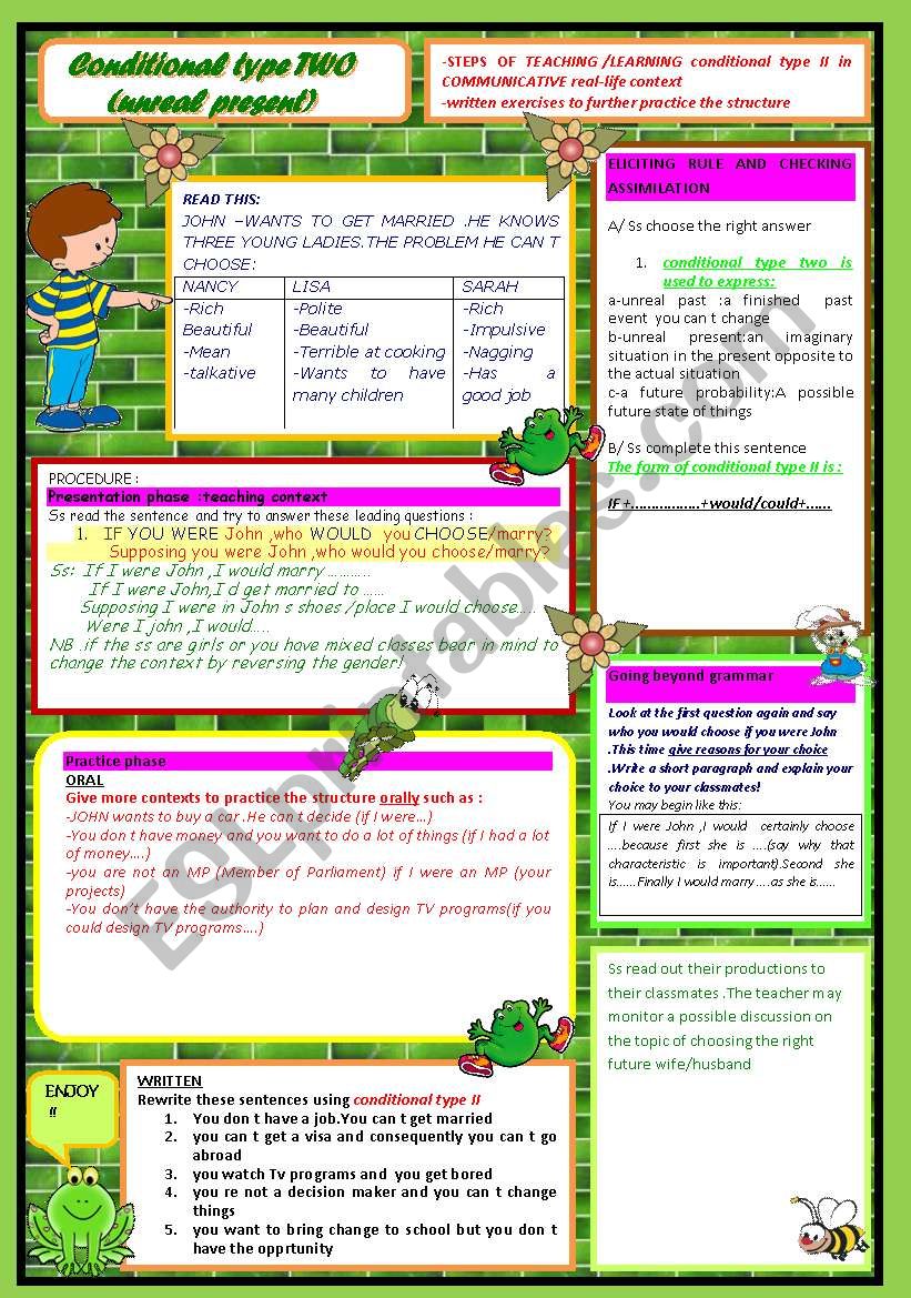 Conditional Type II the easy ,communicative feasible way