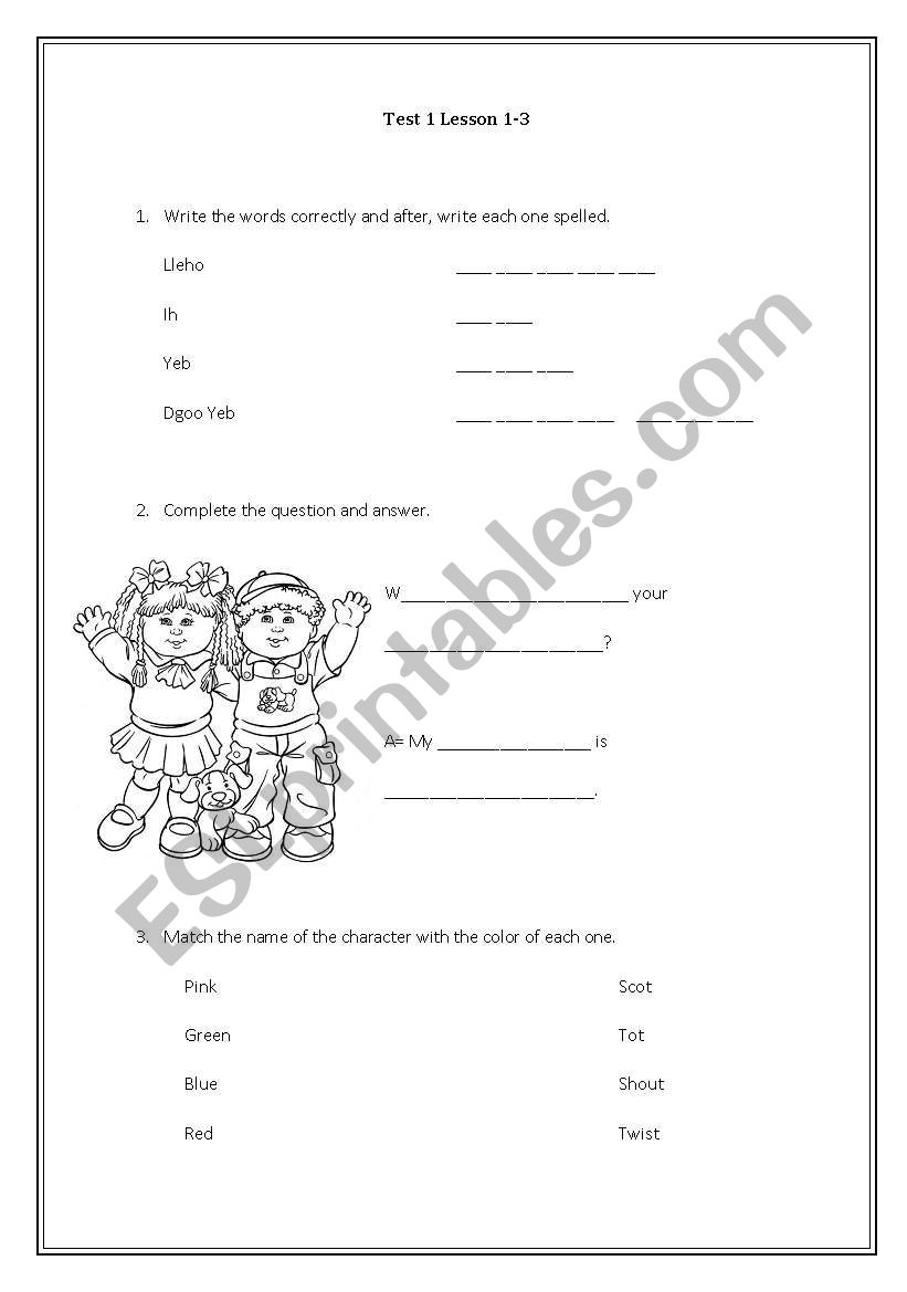 Test for elemenary school (presentation)