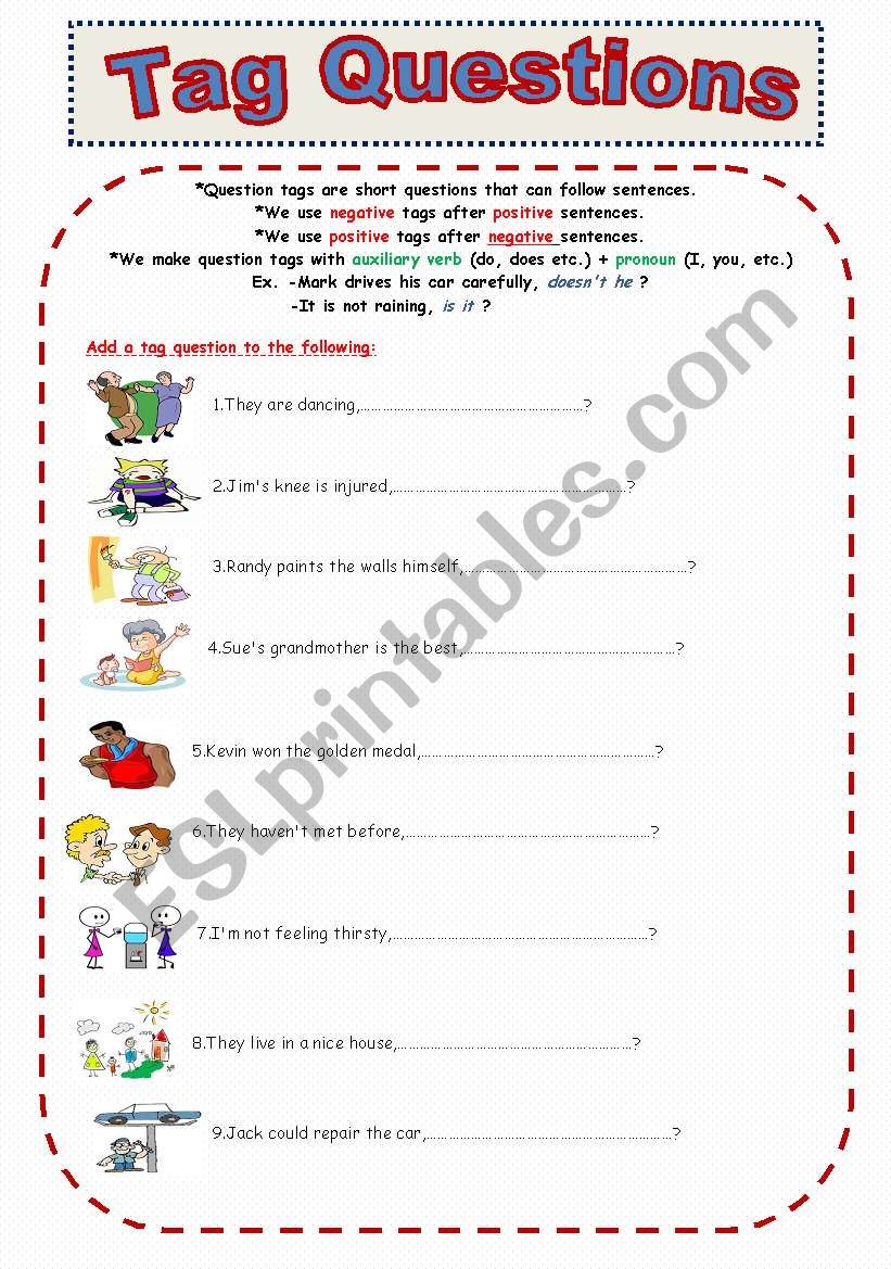 Tag Question worksheet