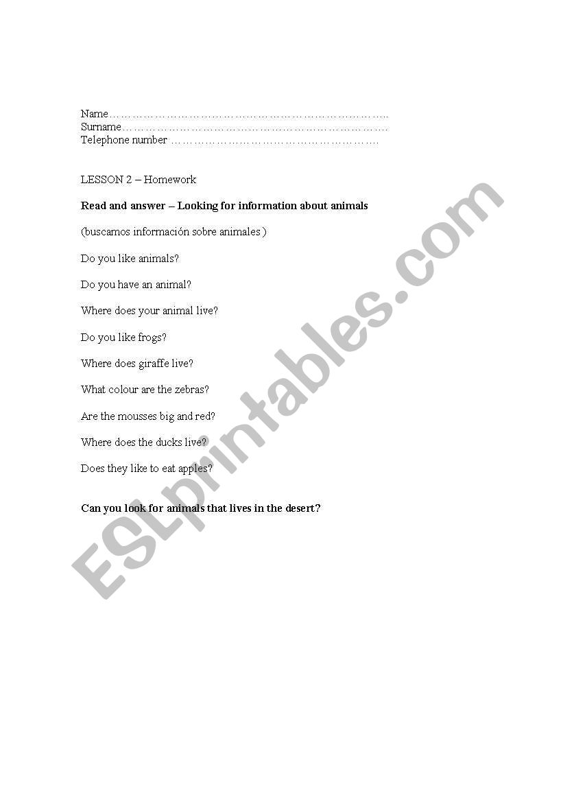 english exercises worksheet