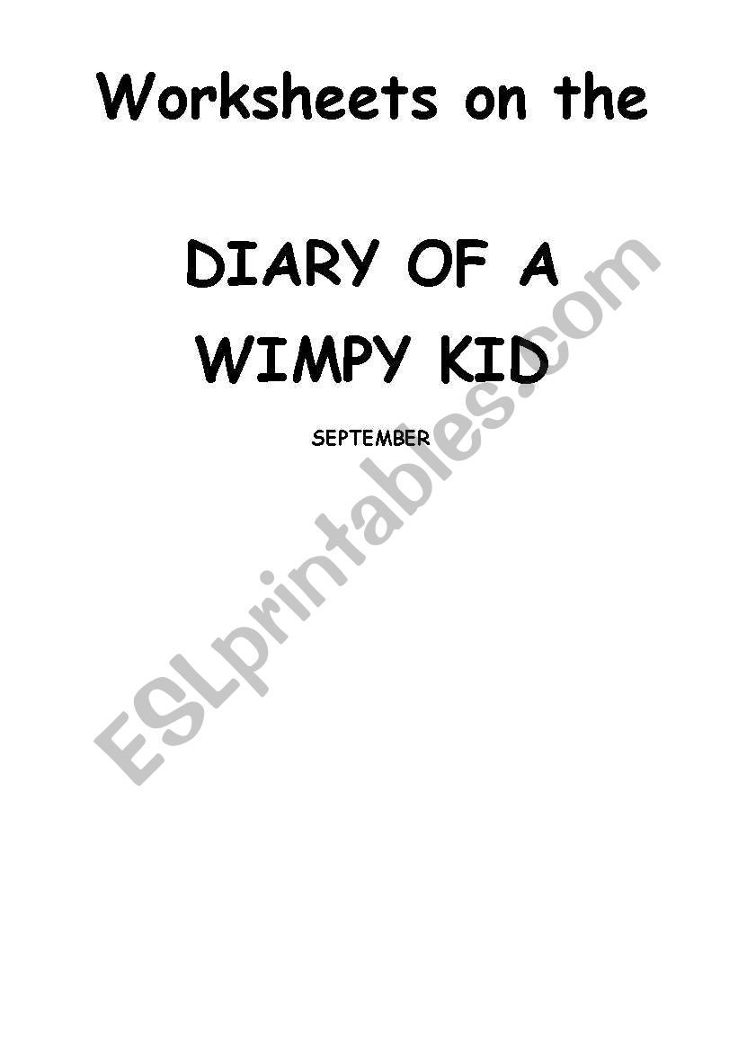 Diary of a Wimpy Kid worksheet