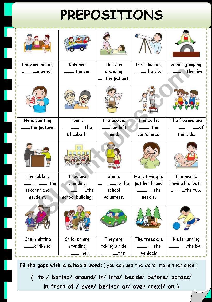 PREPOSITIONS worksheet