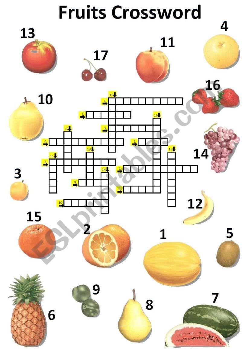 Fruits worksheet