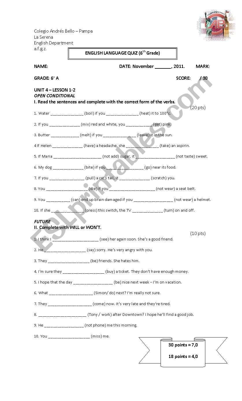 Unit 4 worksheet