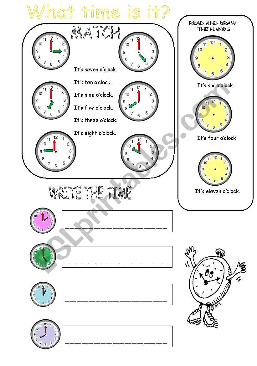 What time is it? worksheet