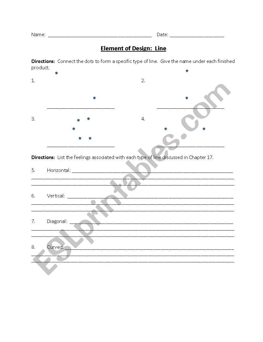 Housing Line worksheet