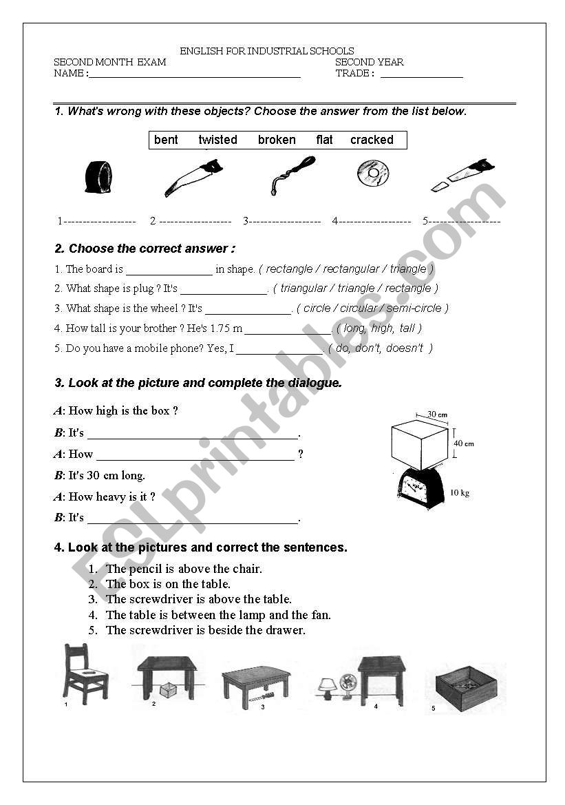 Technical English: ENGLISH FOR INDUSTRIAL SCHOOLS