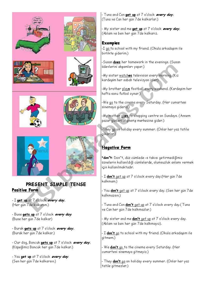 present simple tense worksheet