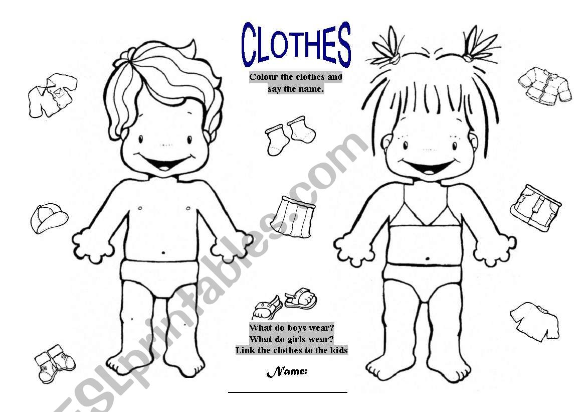 Preschool Worksheet Gallery: Preschool Clothes Matching Worksheet