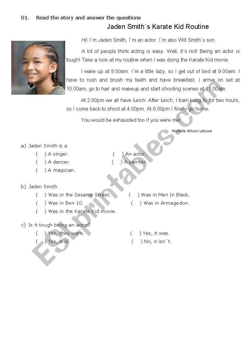 5th grade test worksheet