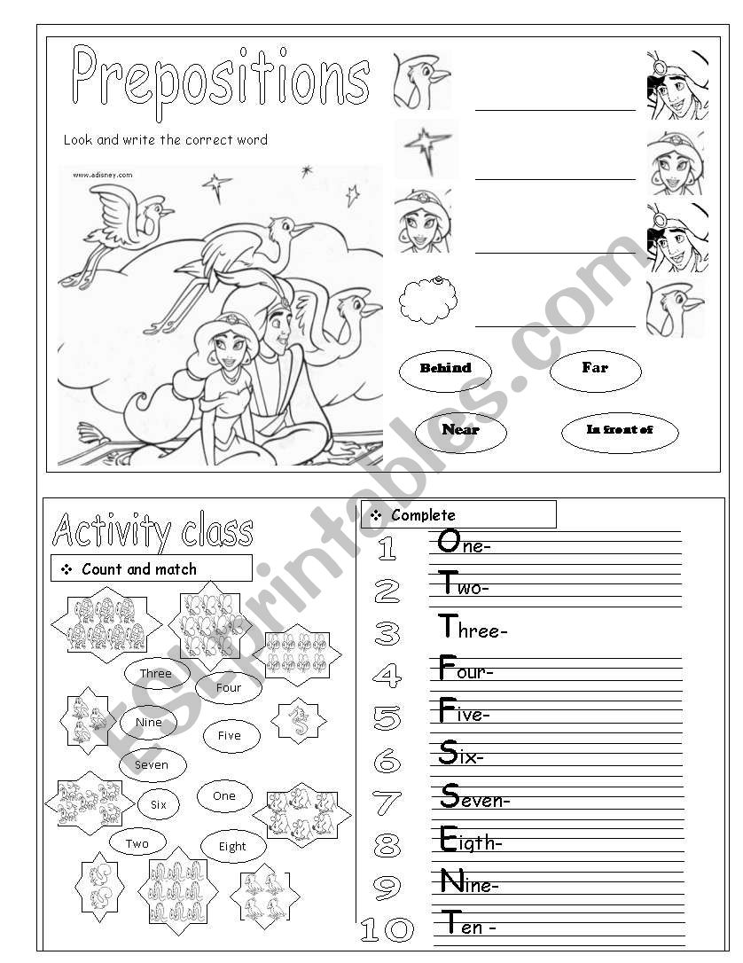 Prepositions worksheet