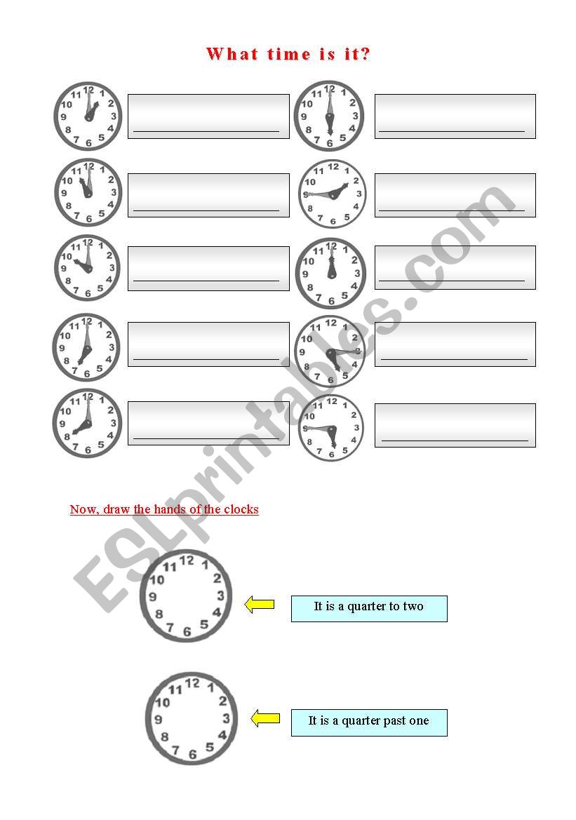 What time is it? worksheet