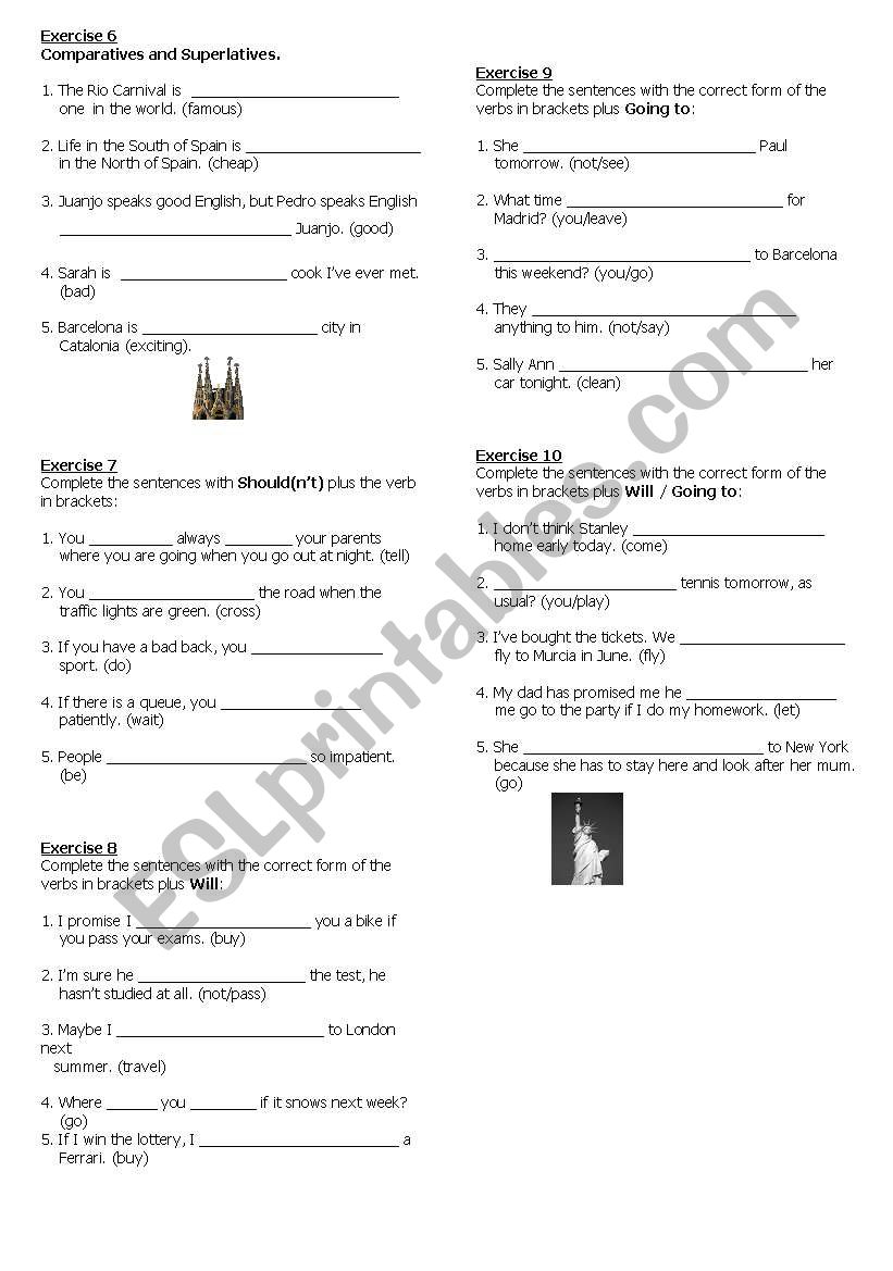 Revision exercises part 2 worksheet