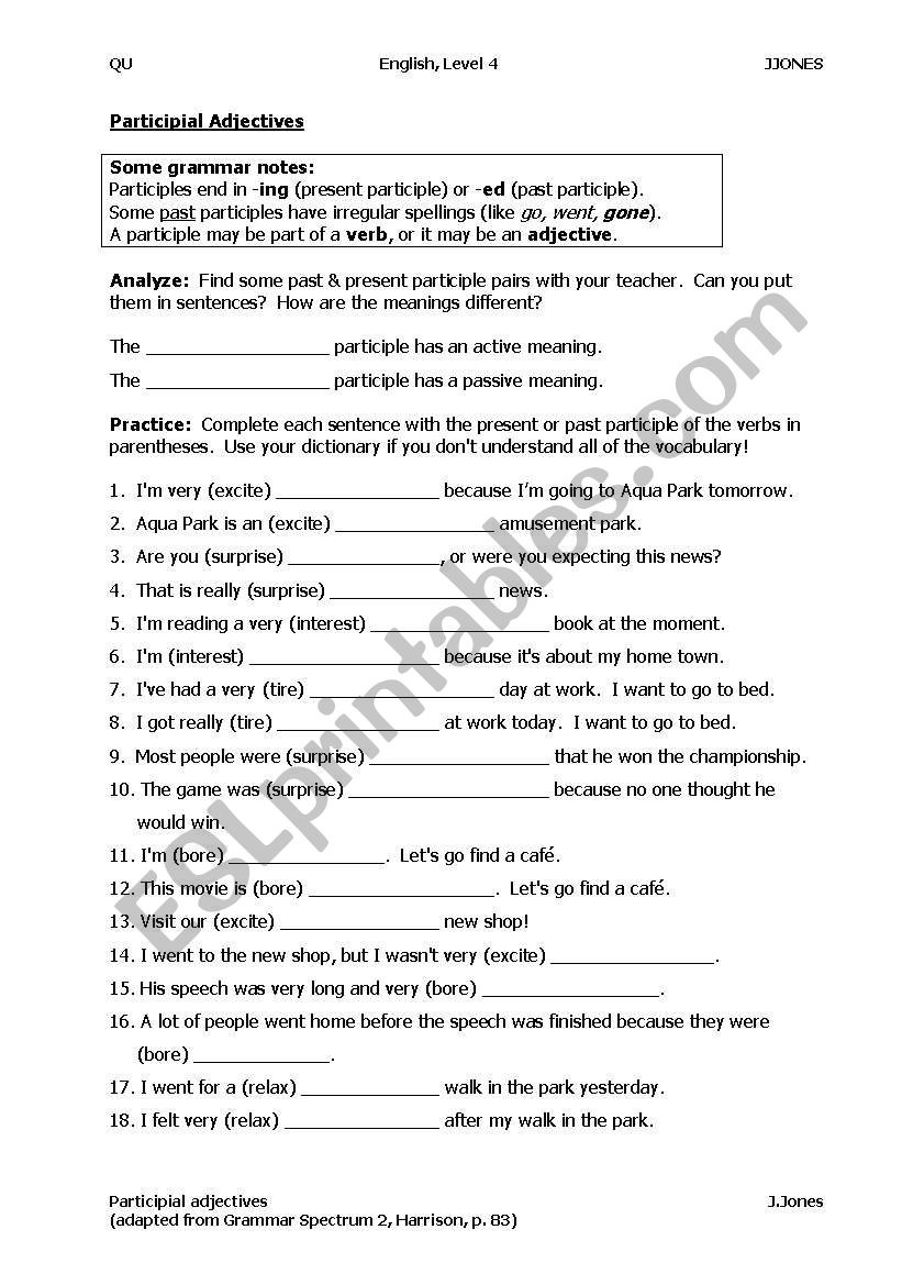 participial-adjectives-esl-worksheet-by-lloyd97