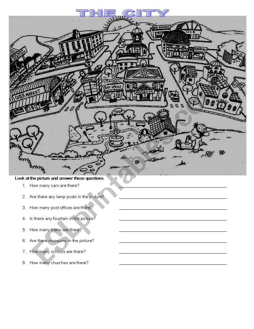 THE CITY  worksheet