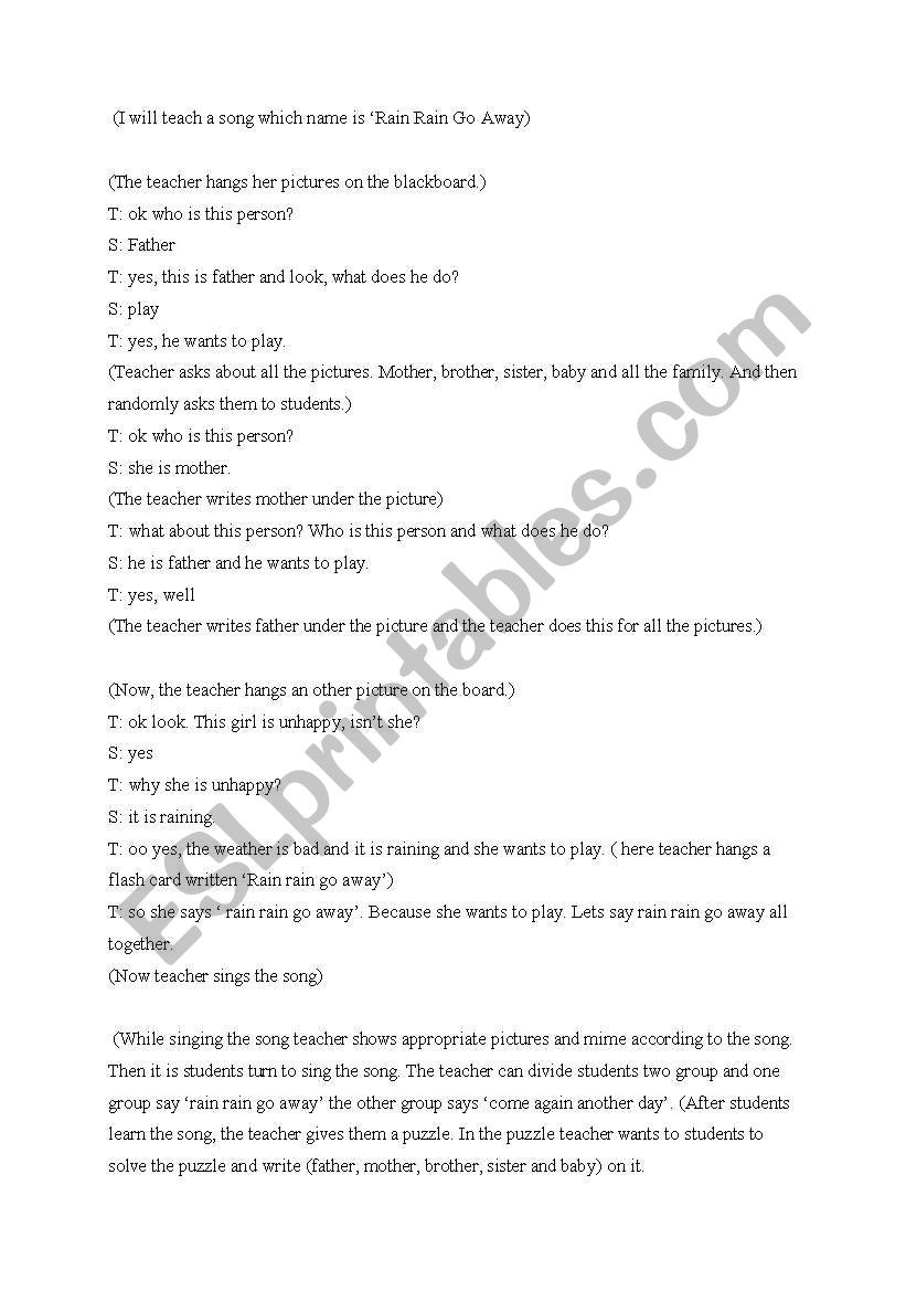 listening lesson plan worksheet